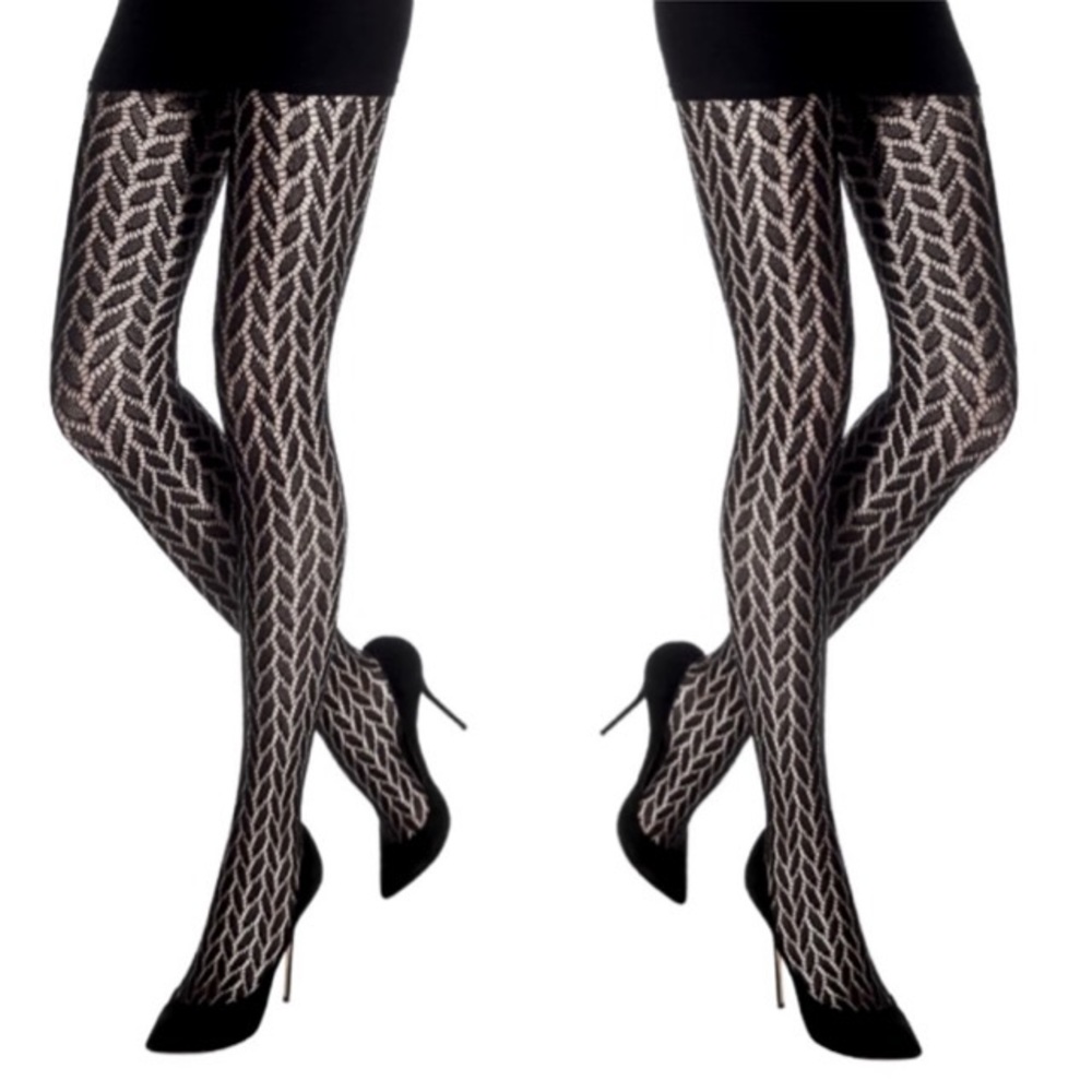 Emilio Cavallini Firenze Sexy Cable Black Tights